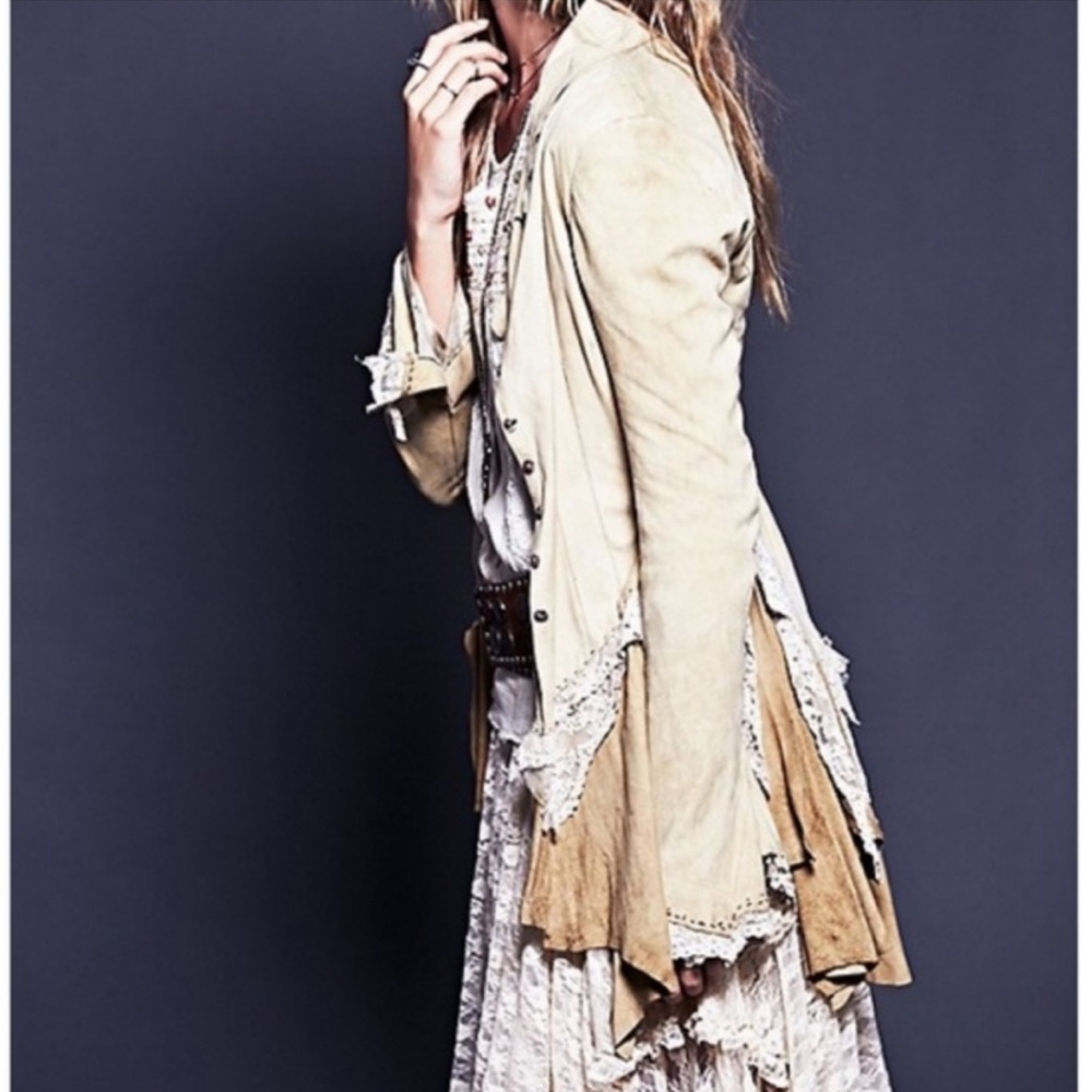 New Free People Storm Warning Lacey Suede Jacket - Rare - Sold Out (Size Small)